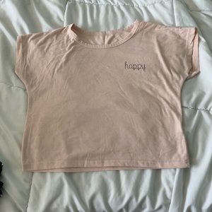 “happy” crop top